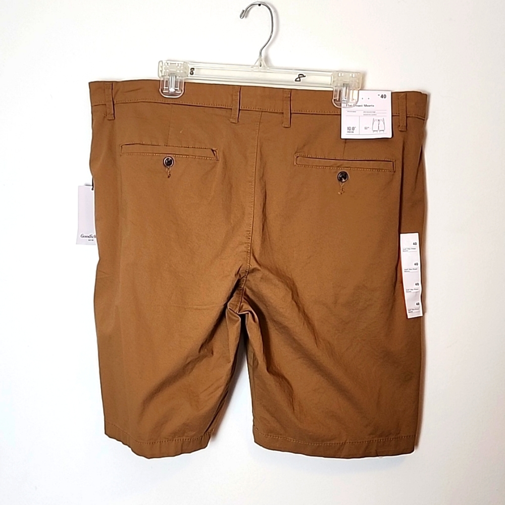 ♥️Mens shorts size 40 LINDEN SHORT FLAT FRONT ZIPPER slim hip & thigh stretch